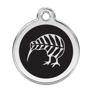 Black Kiwi Dog ID Tag Large