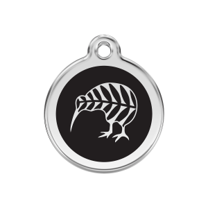 Black Kiwi Dog ID Tag Medium