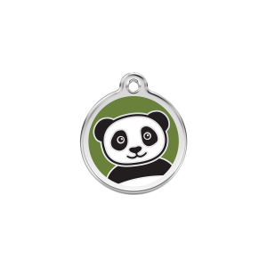 Green Panda Cat ID Tag Small