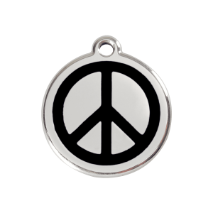 Black Peace Dog ID Tag Medium