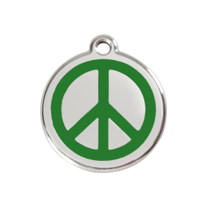 Green Peace Dog ID Tag Medium