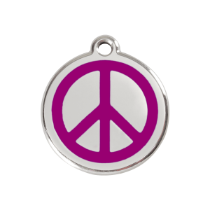 Purple Peace Dog ID Tag Medium