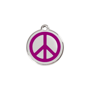Purple Peace Cat ID Tag Small