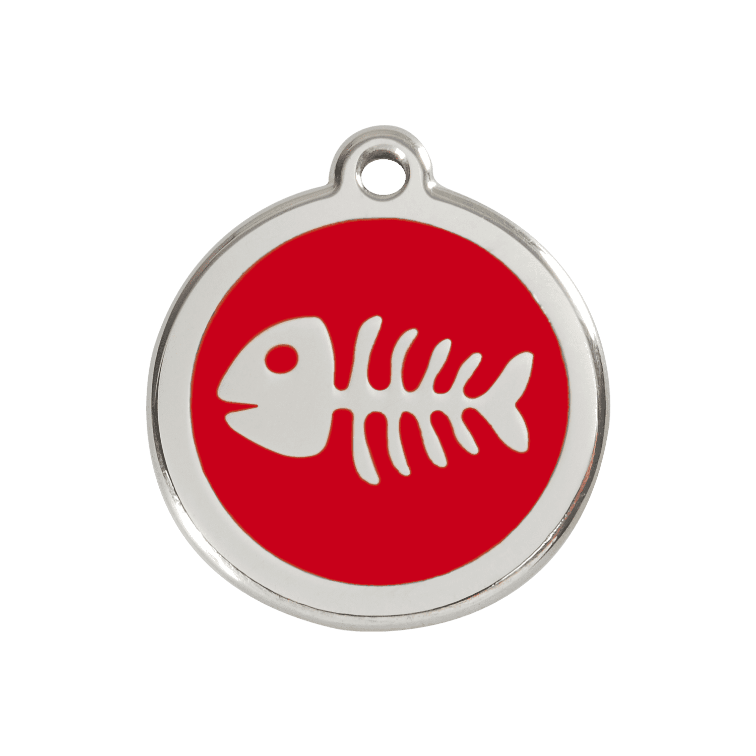Vue avant - Médaille personnalisée Red Dingo Squelette de poisson Rouge Size M