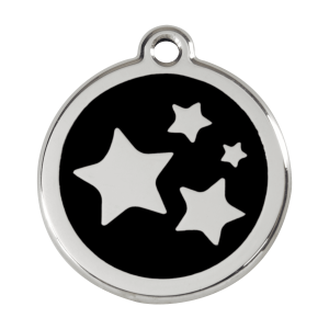 Black Star Dog ID Tag Large