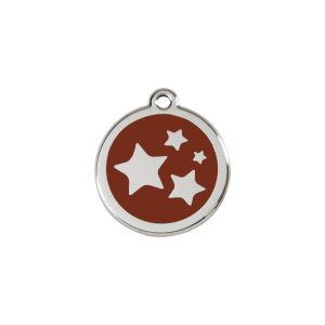 Brown Star Cat & Small Dog ID Tag Small