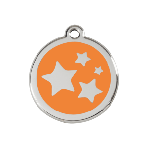 Orange Star Dog ID Tag Medium