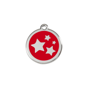 Red Star Cat or Small Dog ID Tag Small