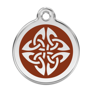 Brown Tribal Arrows Dog ID Tag Large