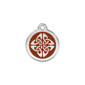 Brown Tribal Arrows Cat ID Tag Small