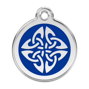 Dark Blue Tribal Arrows Dog ID Tag Large