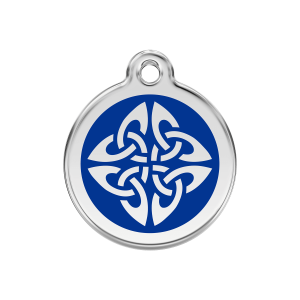 Dark Blue Tribal Arrows Dog ID Tag Medium