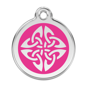 Bright Pink Tribal Arrows Dog ID Tag Large