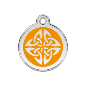 Orange Tribal Arrows Dog ID Tag Medium