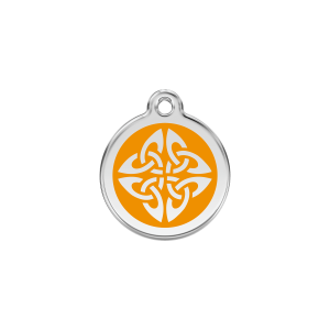 Small Orange Tribal Arrows Cat ID Tag