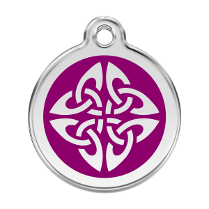 Purple Tribal Arrows Dog ID Tag Large