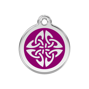 Purple Tribal Arrows Dog ID Tag Medium