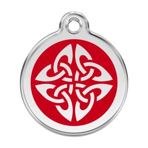Red Tribal Arrows Dog ID Tag Large