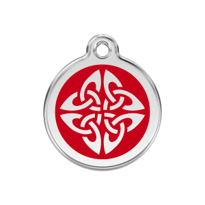 Red Tribal Arrows Dog ID Tag Medium