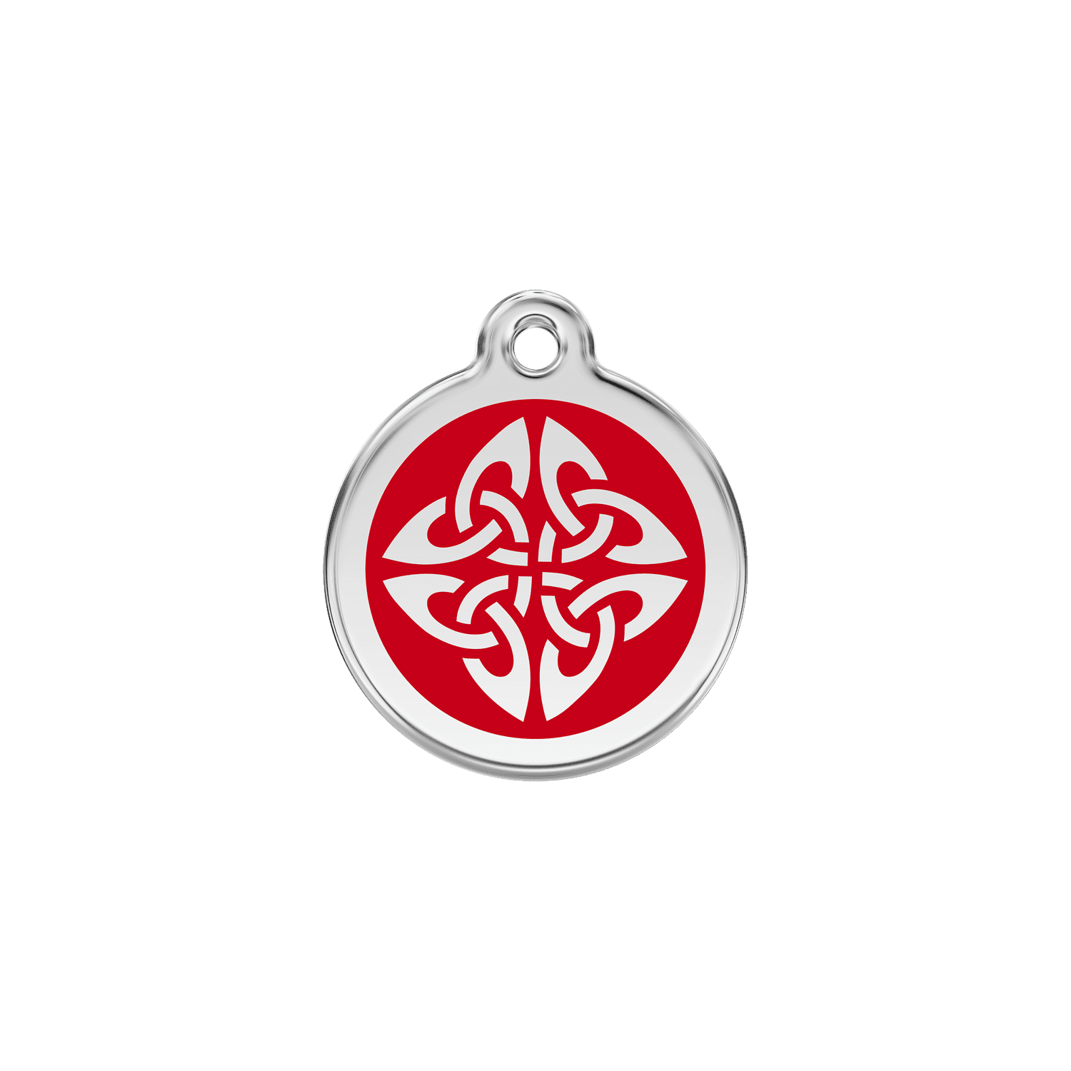 Vue avant - Médaille personnalisée pour chien/chat Red Dingo Émail/Acier inoxydable Flèches tribales Rouge S 20.00 7G - Free delivery