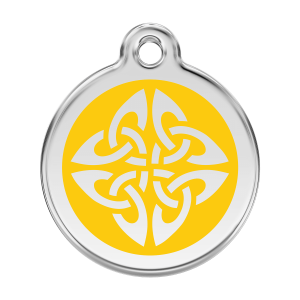 Yellow Tribal Arrows Dog ID Tag Large