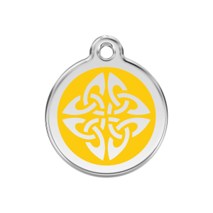 Yellow Tribal Arrows Dog ID Tag Medium