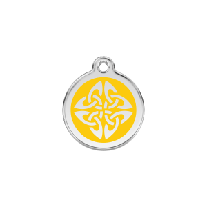 Yellow Tribal Arrows Small Cat ID Tag