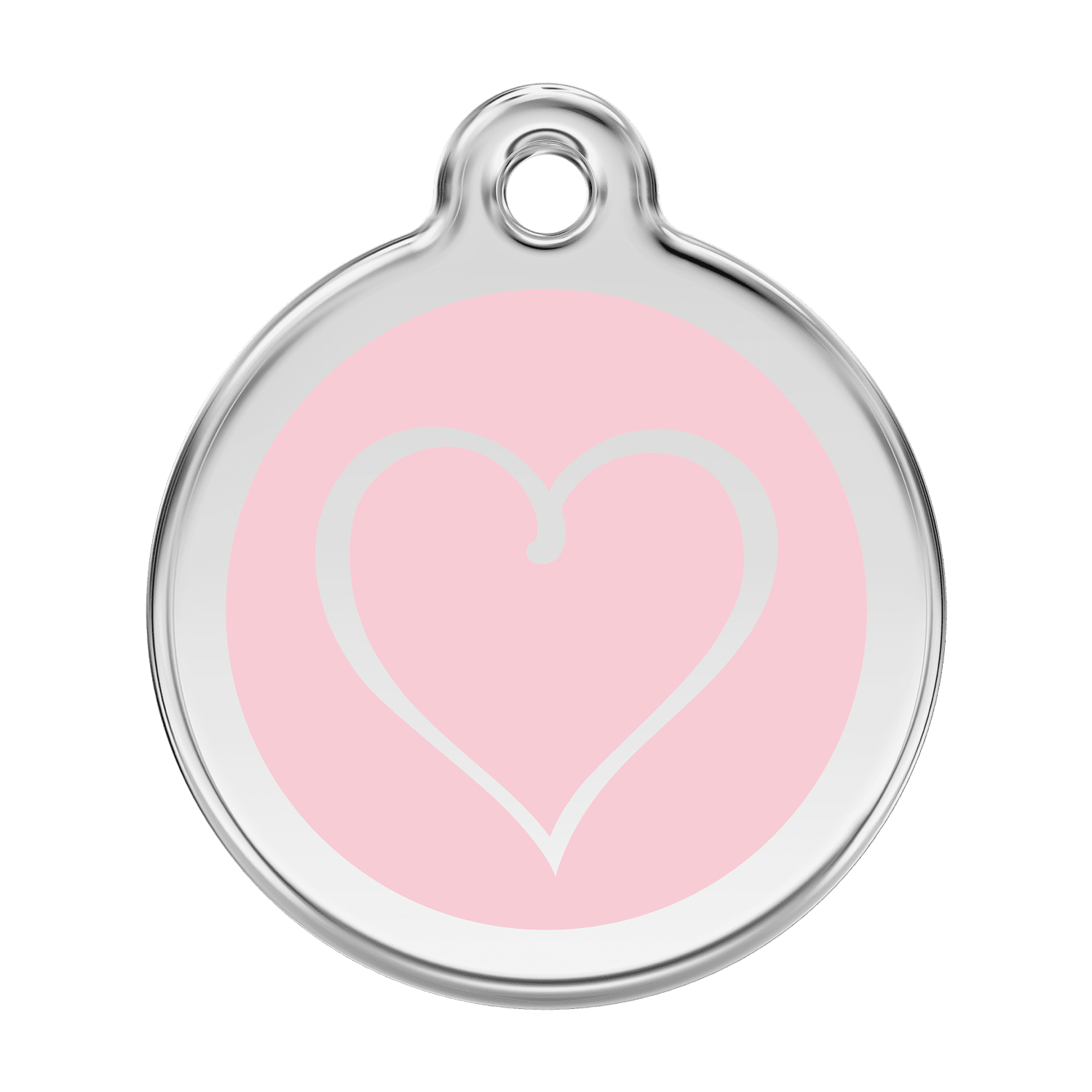 Vue avant - Médaille personnalisable Red Dingo Coeur Tribal Rose - Size L