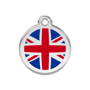 Dark Blue British Flag Dog ID Tag Medium