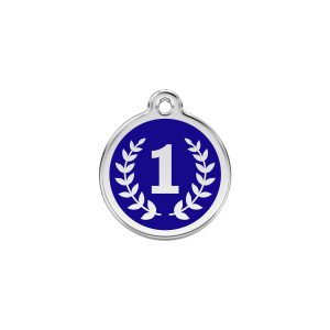 Dark Blue Winner Cat ID Tag Small