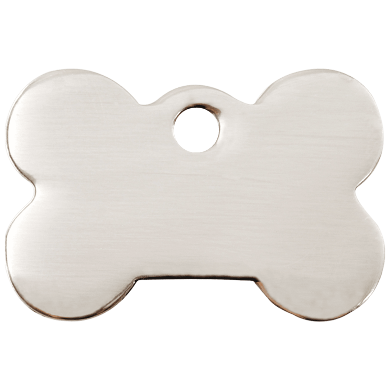 Vue avant - Médaille personnalisable pour chien Red Dingo Os en acier inoxydable - Size L - 02-BN-ZZ-LG
