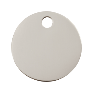 Large Stainless Steel Circle Dog ID Tag