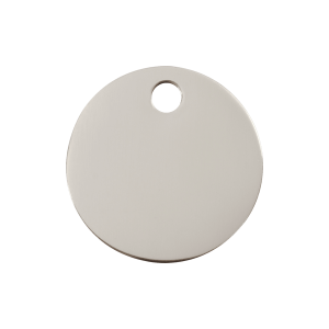Circle Dog ID Tag Medium Stainless Steel