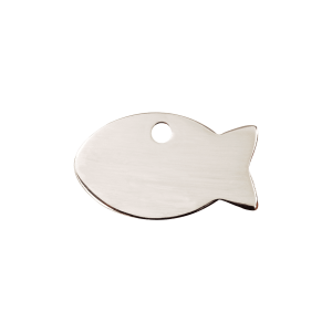 Small Fish Cat ID Tag in Stainless Steel