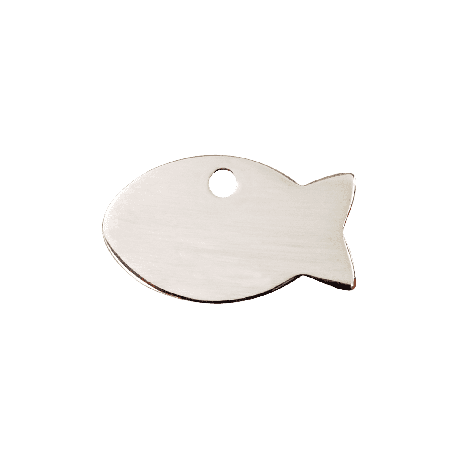 Vue avant - Médaille personnalisée Red Dingo pour chien/chat - Motif poisson - Size S