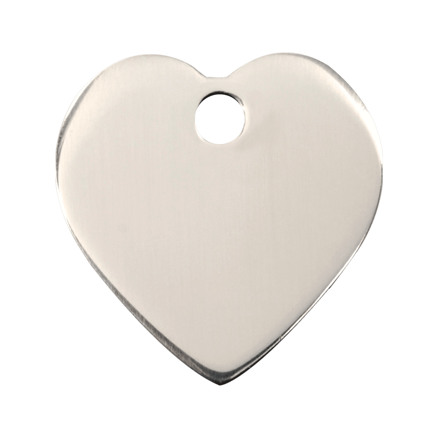 Vue avant - Médaille personnalisable Red Dingo cœur acier inoxydable - Size L