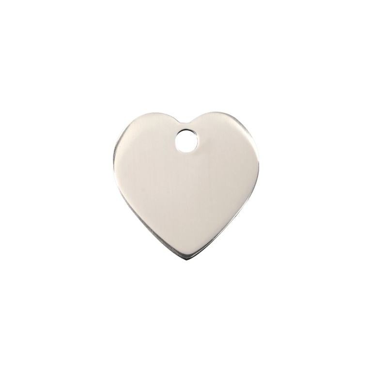 Vue avant - Médaille personnalisable Red Dingo cœur acier inoxydable - Size S - 02-HT-ZZ-SM