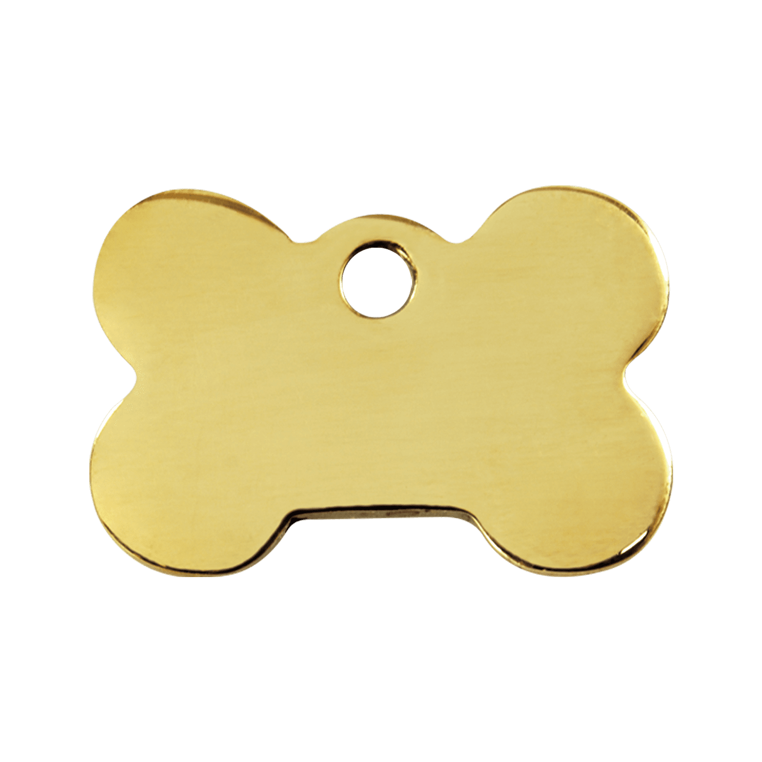 Vue avant - Médaille personnalisable pour chien Red Dingo - Laiton plat Os - Size M - 03-BN-ZZ-ME