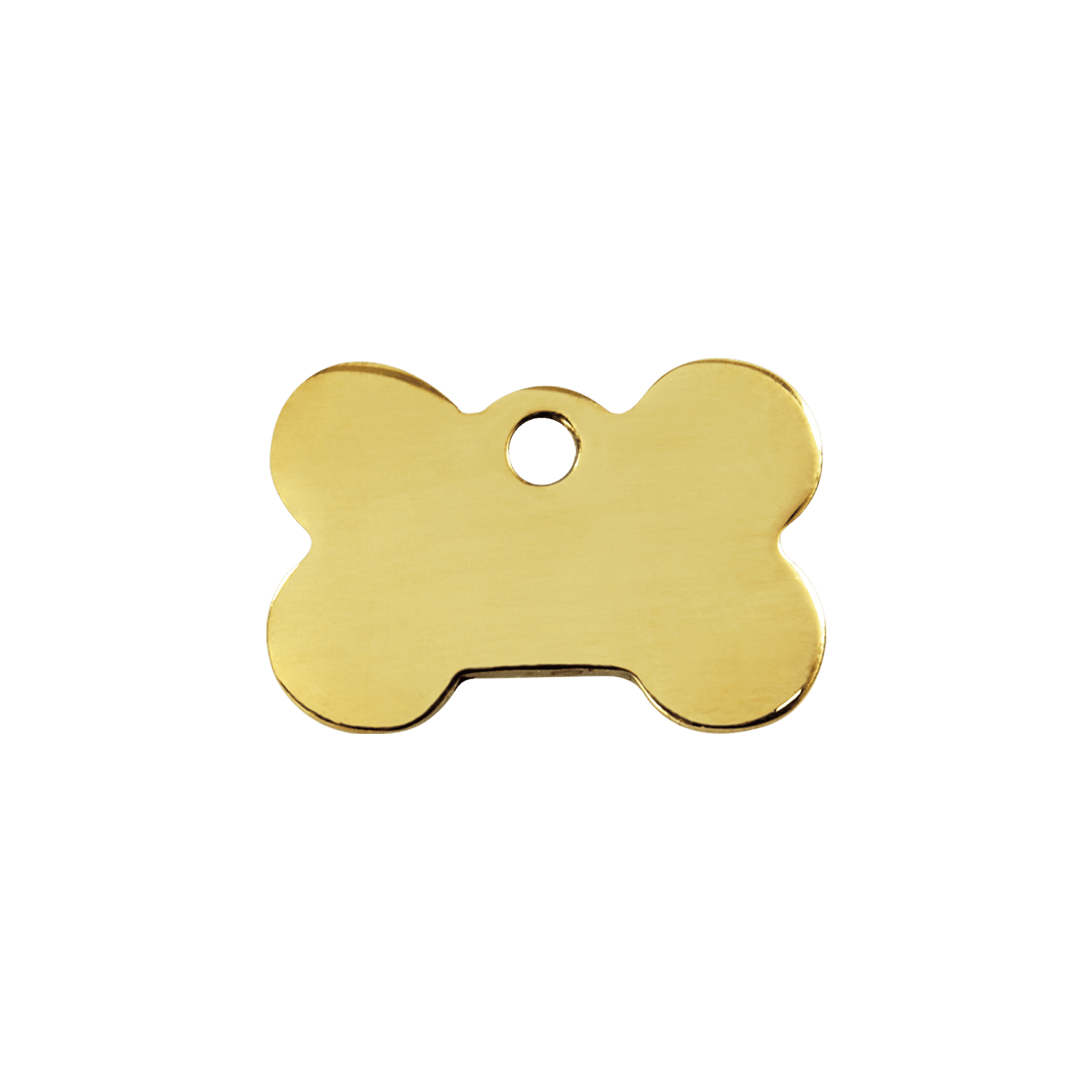 Vue avant - "Médaille personnalisable Red Dingo Os Laiton plat - Size S pour chien/chat - Réf : 03-BN-ZZ-SM"