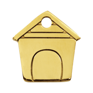 Dog House Large Brass Dog ID Tag