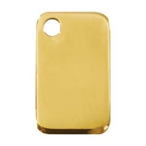 Large Flat Brass Rectangle Dog ID Tag