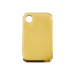 Medium Flat Brass Rectangle Dog ID Tag