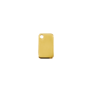 Small Flat Brass Rectangle Cat or Small Dog ID Tag