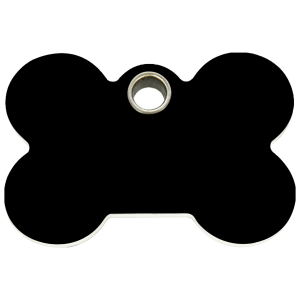 Black Bone Dog ID Tag Large