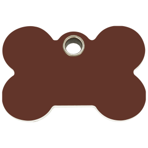 Brown Bone Dog ID Tag Large