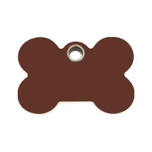 Brown Bone Dog ID Tag Medium