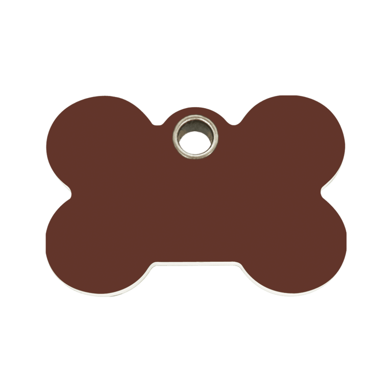 Vue avant - Médaille personnalisée pour chien Red Dingo Os Brun M - Gravure incluse