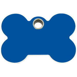 Dark Blue Bone Dog ID Tag Large