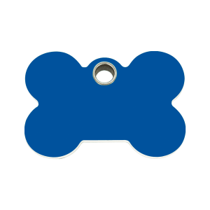Dark Blue Bone Dog ID Tag Medium