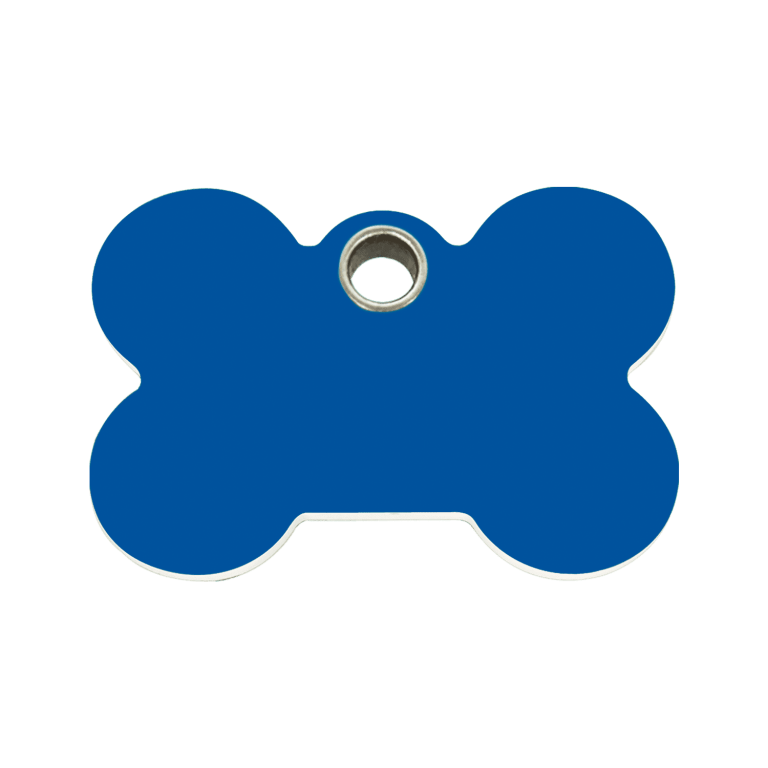 Vue avant - Médaille personnalisée pour chien Red Dingo Os Bleu foncé M - 04-BN-DB-ME
